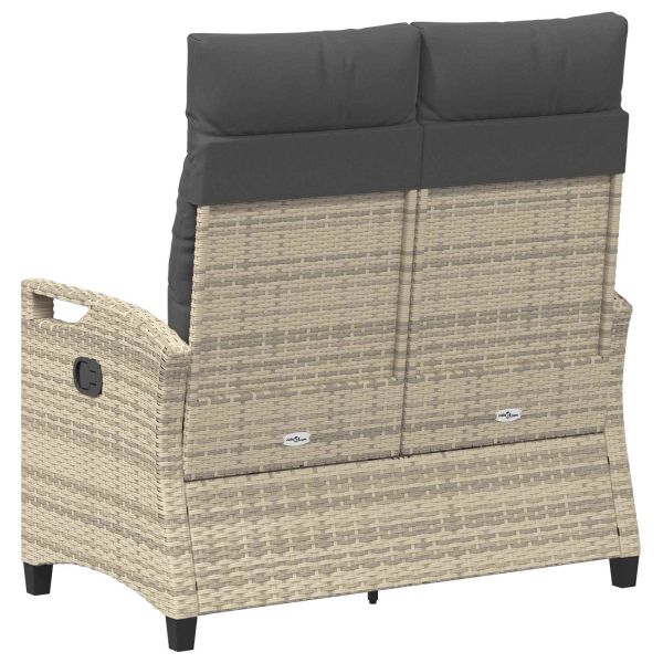 Градинска пейка с възглавница 105 x 60 x 112 см стомана