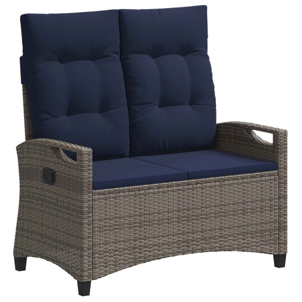 Градинска пейка с възглавница 105 x 60 x 112 см стомана