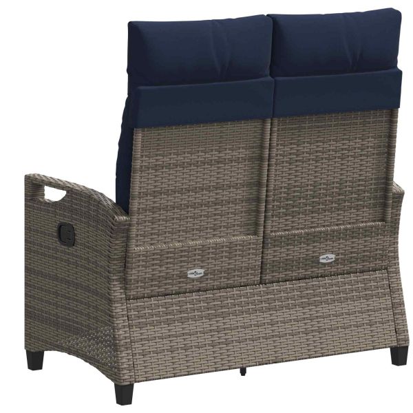 Градинска пейка с възглавница 105 x 60 x 112 см стомана