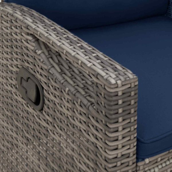 Градинска пейка с възглавница 105 x 60 x 112 см стомана