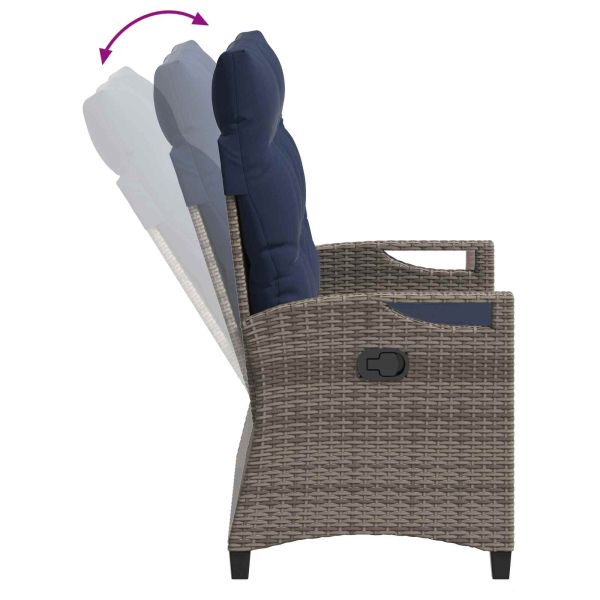 Градинска пейка с възглавница 105 x 60 x 112 см стомана