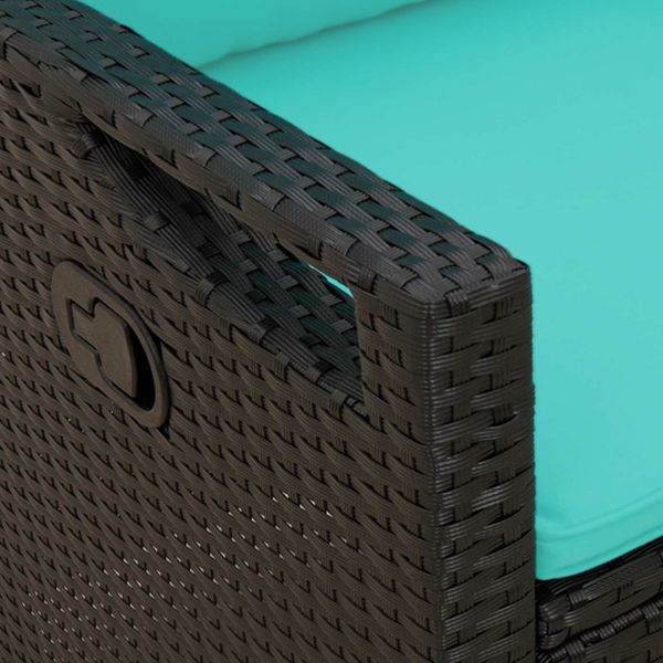 Градинска пейка с възглавница 105 x 60 x 112 см стомана