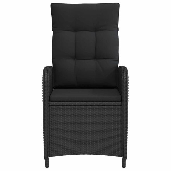 Лежанка за градина Черен 57 x 63 x 94 см полиратан