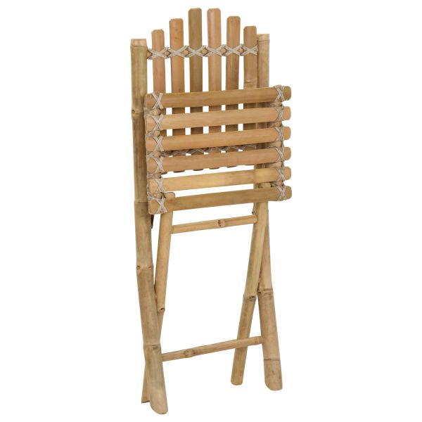 Градински стол 4 pcs Естествен 42 x 53 x 90 см Бамбук