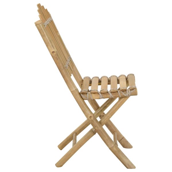 Градински стол 4 pcs Естествен 42 x 53 x 90 см Бамбук