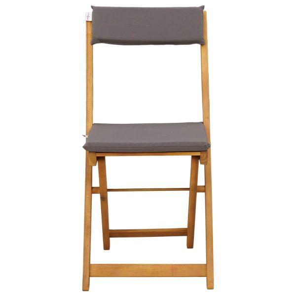 Външни бistro столове 2 pcs Тъмен сив 40 x 53 x 80 см