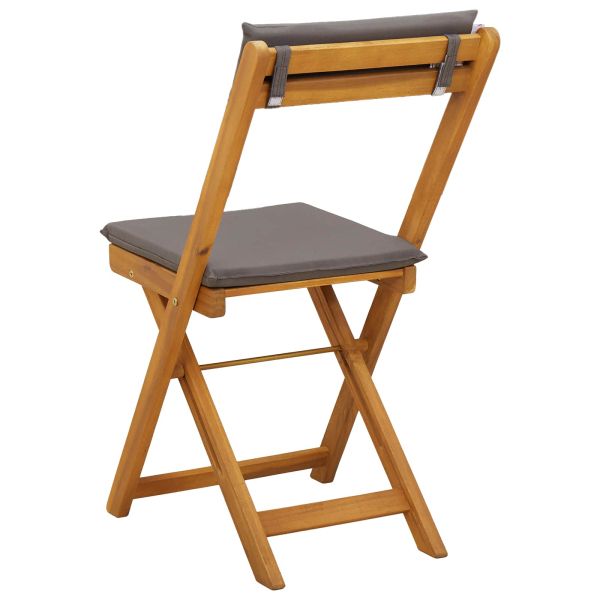 Външни бistro столове 2 pcs Тъмен сив 40 x 53 x 80 см
