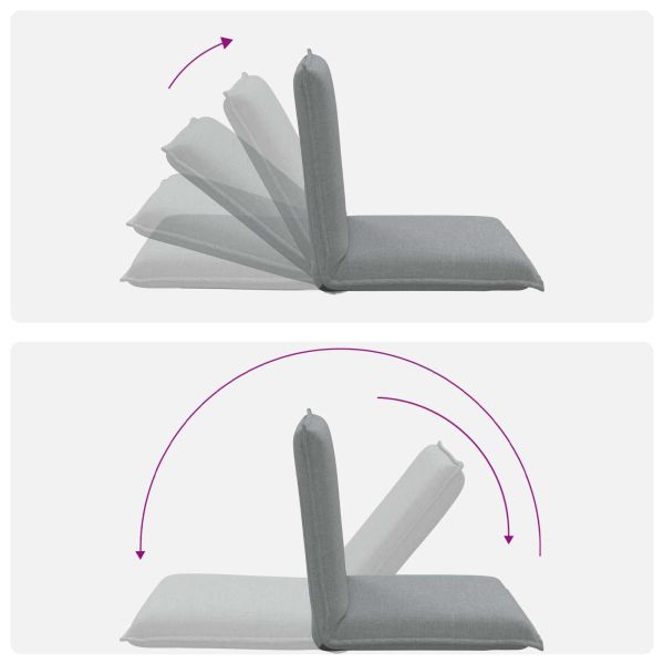 Подово кресло Светлосиво 54 x 64 x 59 см текстил