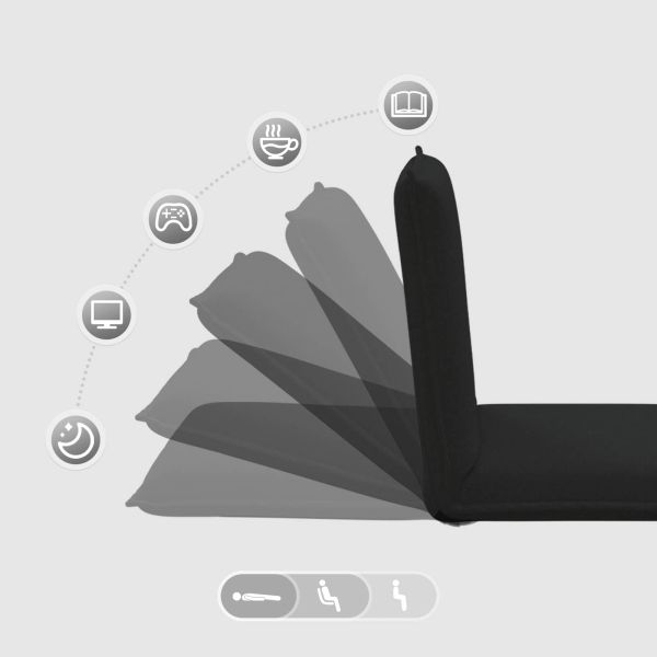 Подово кресло Черен 54 x 64 x 59 см текстил