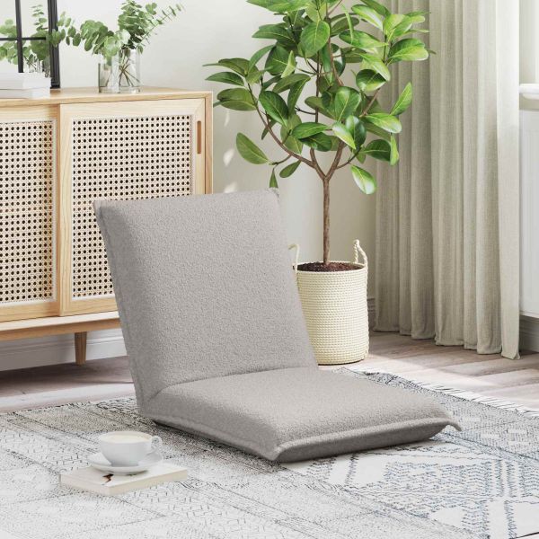 Подово кресло Светлосиво 54 x 64 x 59 см Вълнена тъкан