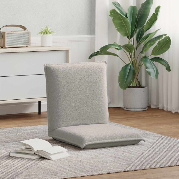 Подово кресло Светлосиво 54 x 64 x 59 см Вълнена тъкан