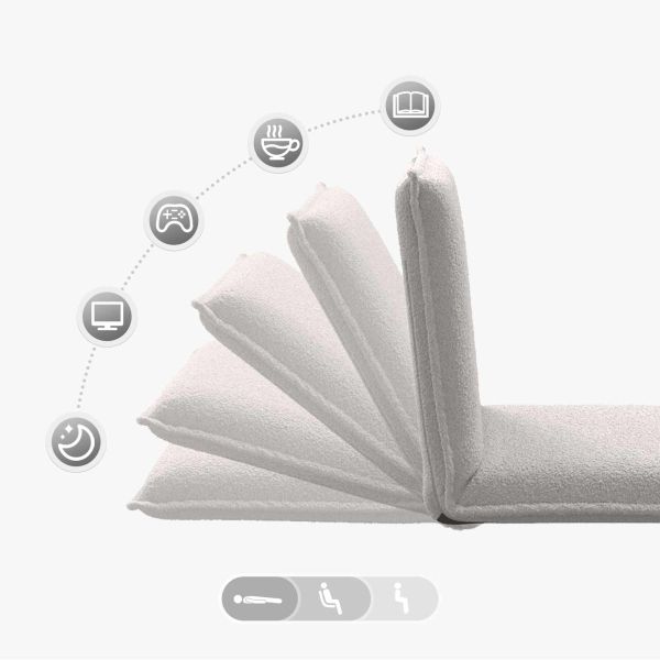 Подово кресло Светлосиво 54 x 64 x 59 см Вълнена тъкан