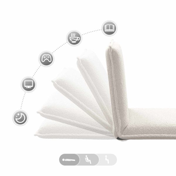 Подово кресло Крем 54 x 64 x 59 см Вълнена тъкан