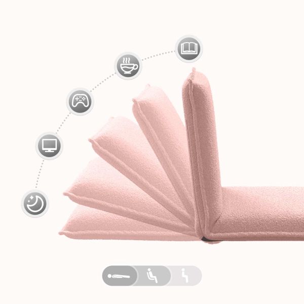 Подово кресло Розово 54 x 64 x 59 см Вълнена тъкан