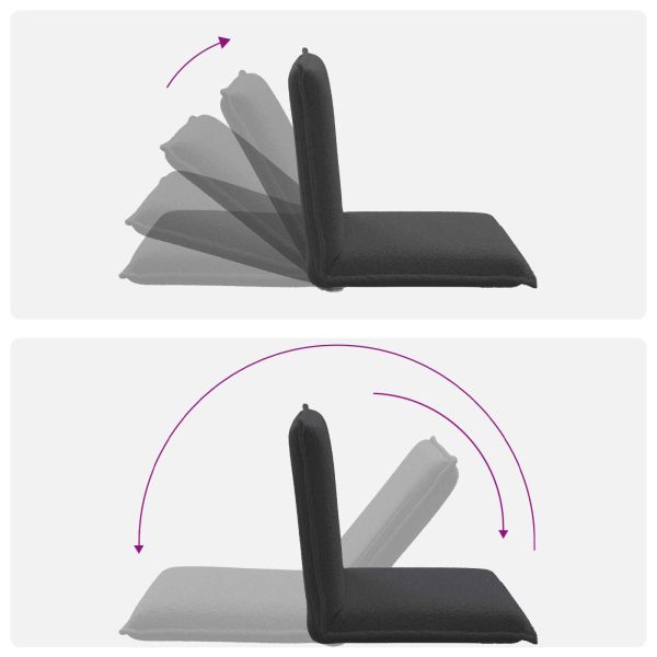 Подово кресло Тъмен сив 54 x 64 x 59 см Вълнена тъкан