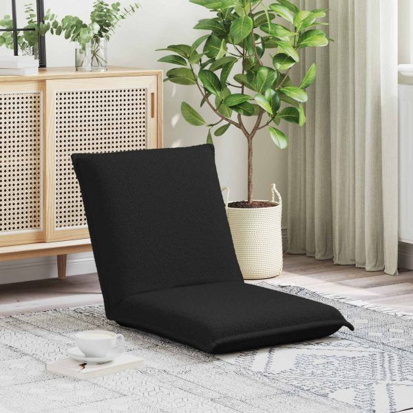 Подово кресло Черен 54 x 64 x 59 см Вълнена тъкан