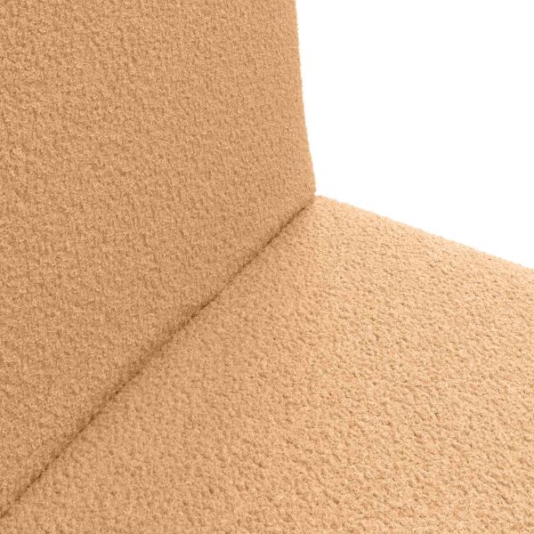 Подово кресло Бежово 54 x 64 x 59 см Вълнена тъкан