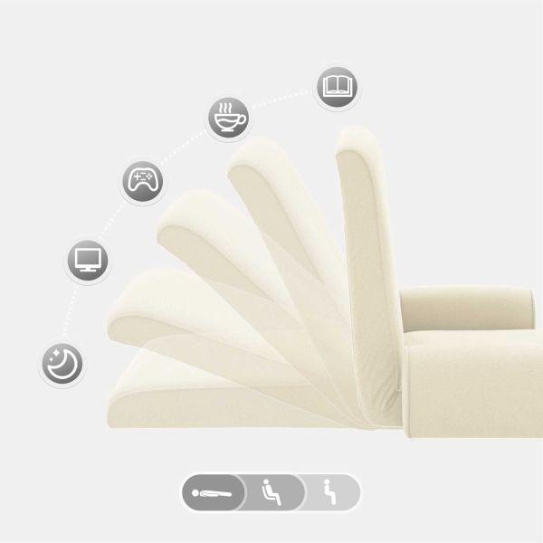 Подово кресло Крем 68 x 51 x 56 см Гранчест велур