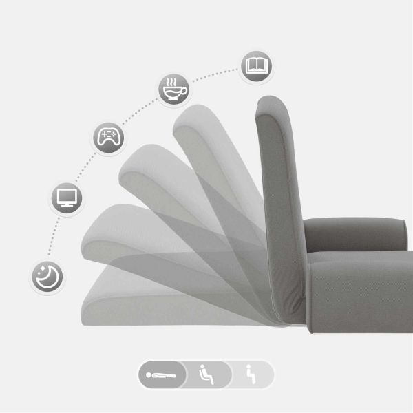 Подово кресло Тъмен сив 68 x 51 x 56 см Гранчест велур