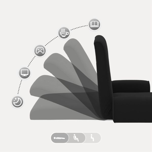 Подово кресло Черен 68 x 51 x 56 см Гранчест велур