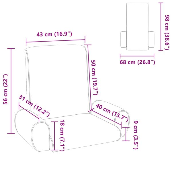 Подово кресло Черен 68 x 51 x 56 см Гранчест велур