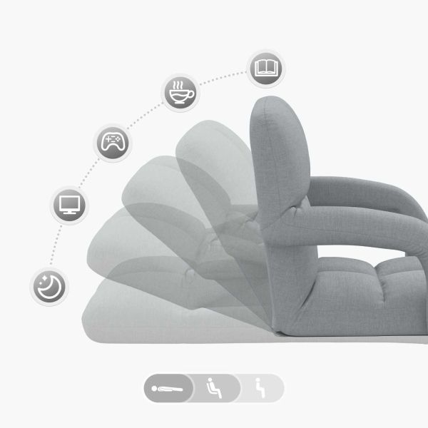 Регулируем подов стол Светлосиво 58 x 62 x 58 см Текстил