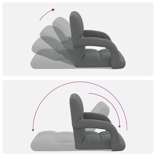 Регулируем подов стол Тъмносиво 58 x 62 x 58 см Текстил