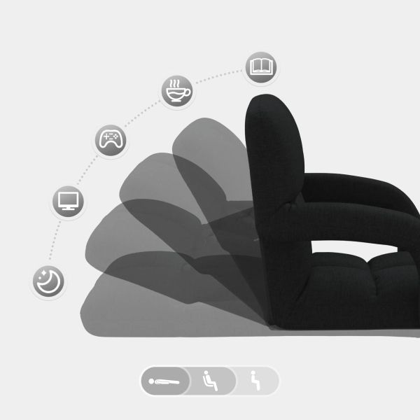 Регулируем подов стол Черно 58 x 62 x 58 см Текстил