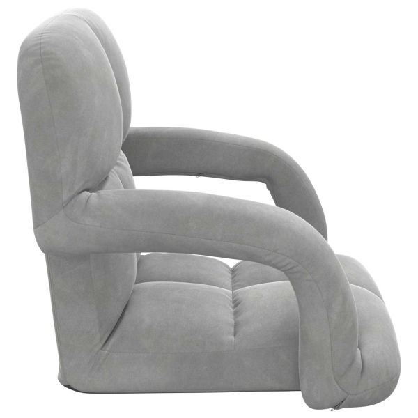 Подово кресло Светлосиво 58 x 62 x 58 см Кадифе