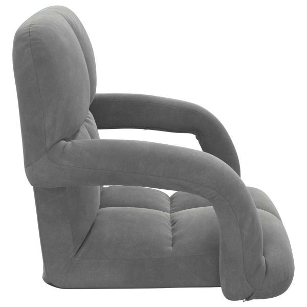 Подово кресло Тъмен сив 58 x 62 x 58 см Кадифе