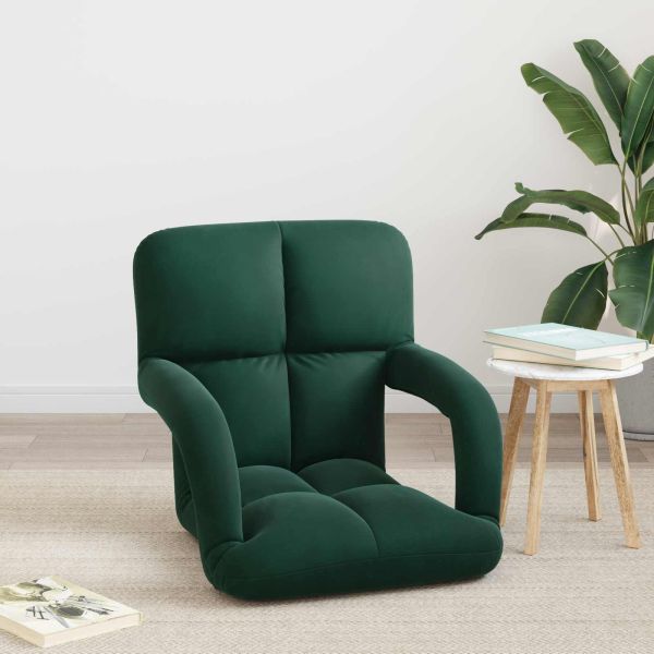 Подово кресло Тъмен зелен 58 x 62 x 58 см Кадифе