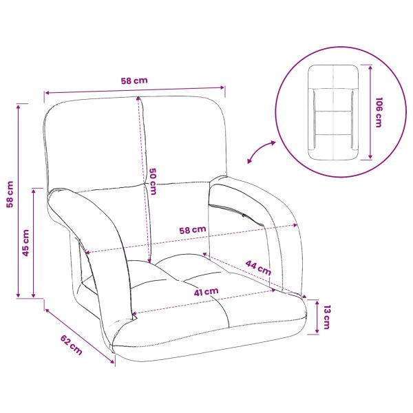 Подово кресло Тъмен зелен 58 x 62 x 58 см Кадифе