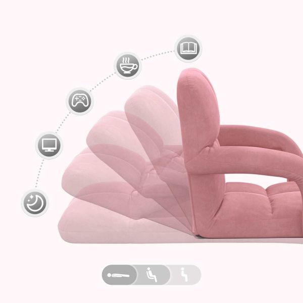 Подово кресло Розово 58 x 62 x 58 см Кадифе