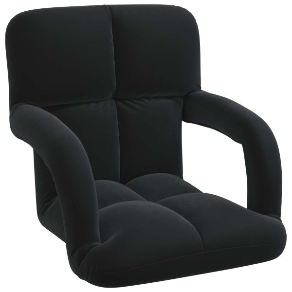 Подово кресло Черен 58 x 62 x 58 см Кадифе