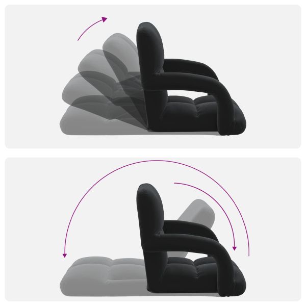 Подово кресло Черен 58 x 62 x 58 см Кадифе