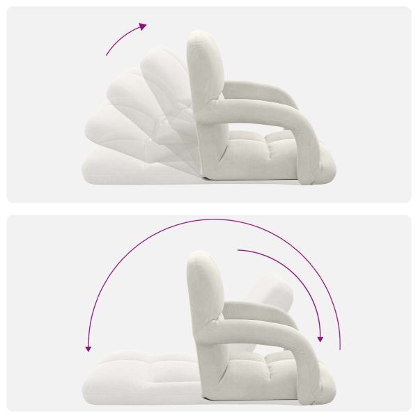 Подово кресло Крем 58 x 62 x 58 см Кадифе