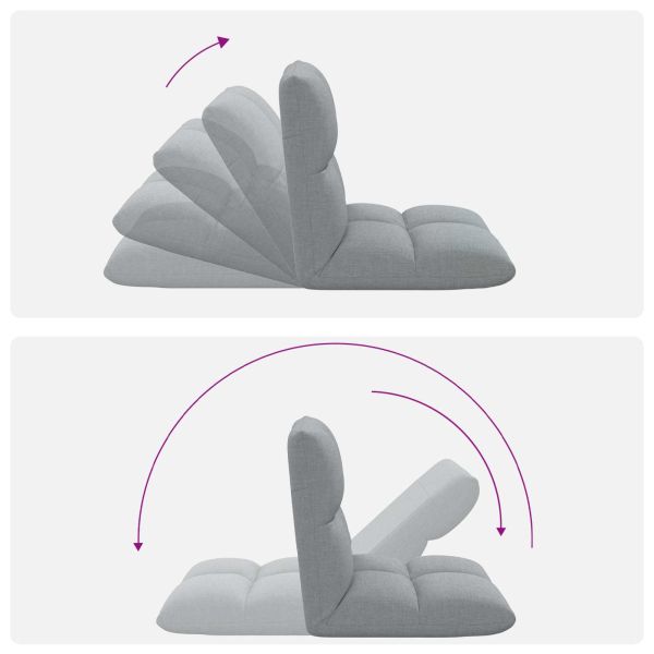 Подово кресло Светлосиво 50 x 61 x 57 см текстил