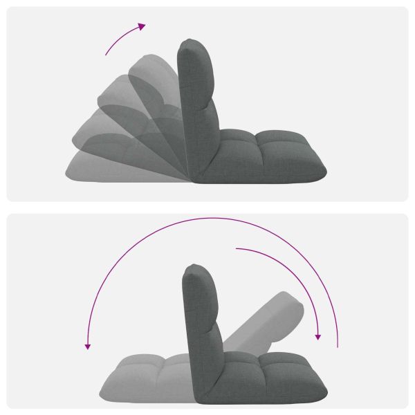Подово кресло Тъмен сив 50 x 61 x 57 см текстил