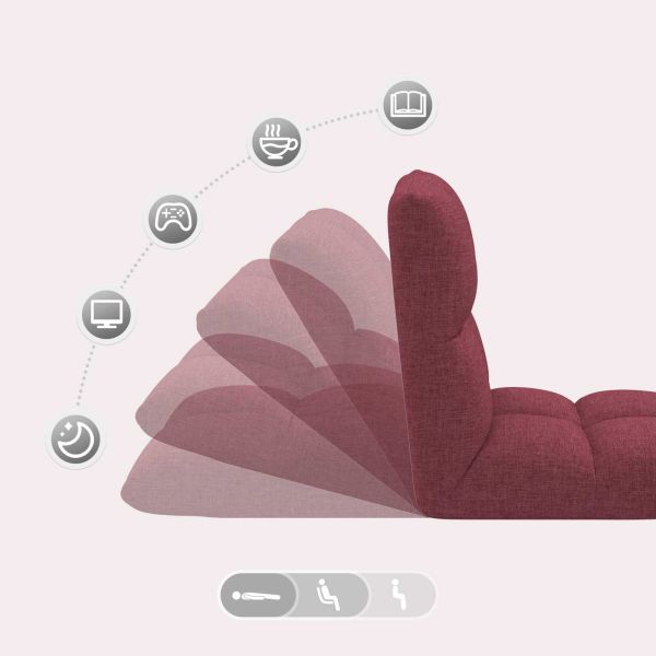 Подово кресло Виненочервен 50 x 61 x 57 см текстил