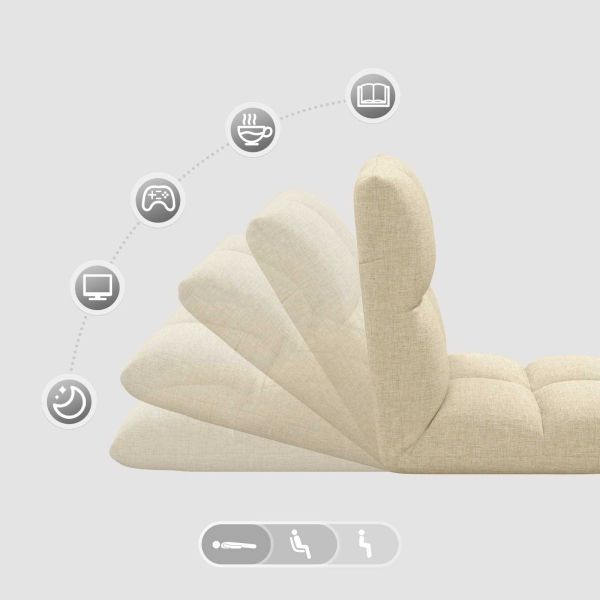 Подово кресло Крем 50 x 61 x 57 см текстил