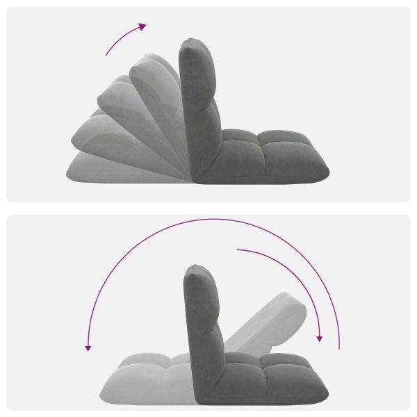 Подово кресло Тъмен сив 50 x 61 x 57 см Кадифе