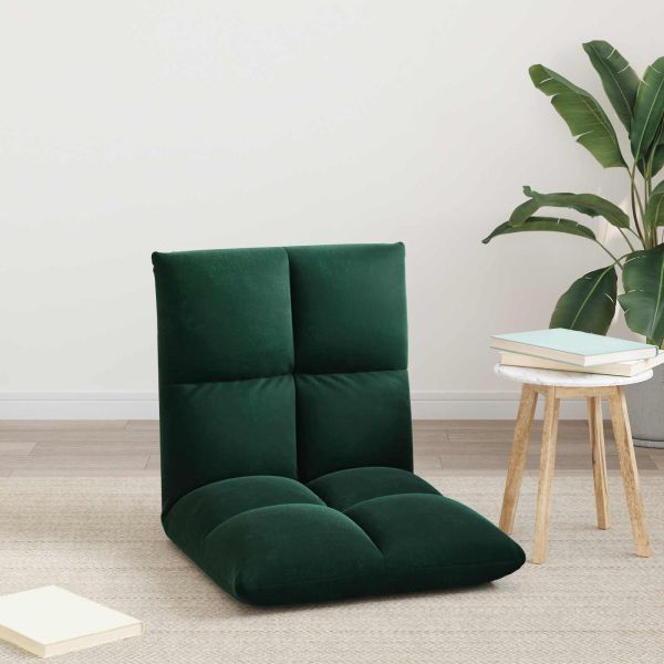Подово кресло Тъмен зелен 50 x 61 x 57 см Кадифе