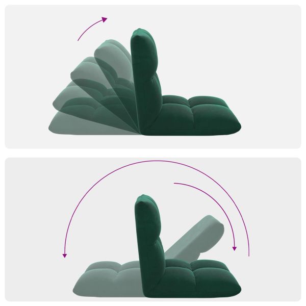 Подово кресло Тъмен зелен 50 x 61 x 57 см Кадифе