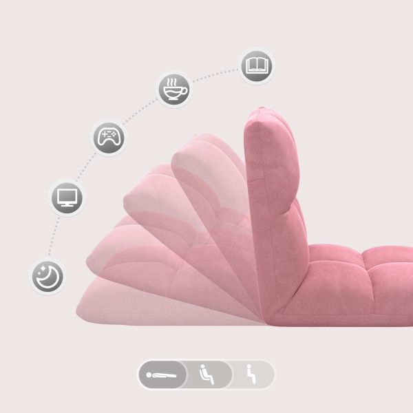 Подово кресло Розово 50 x 61 x 57 см Кадифе