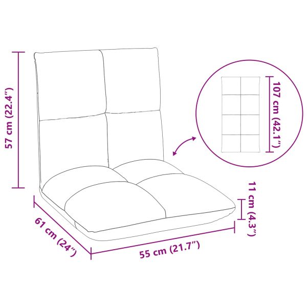 Подово кресло Розово 50 x 61 x 57 см Кадифе
