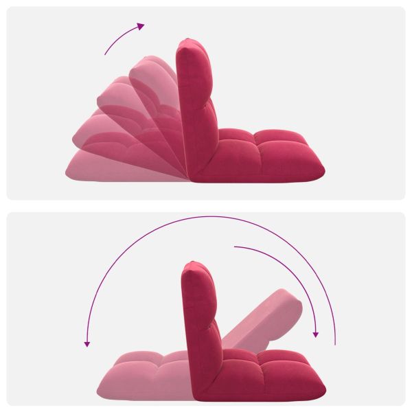 Подово кресло Виненочервен 50 x 61 x 57 см Кадифе