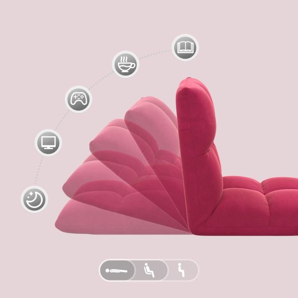 Подово кресло Виненочервен 50 x 61 x 57 см Кадифе