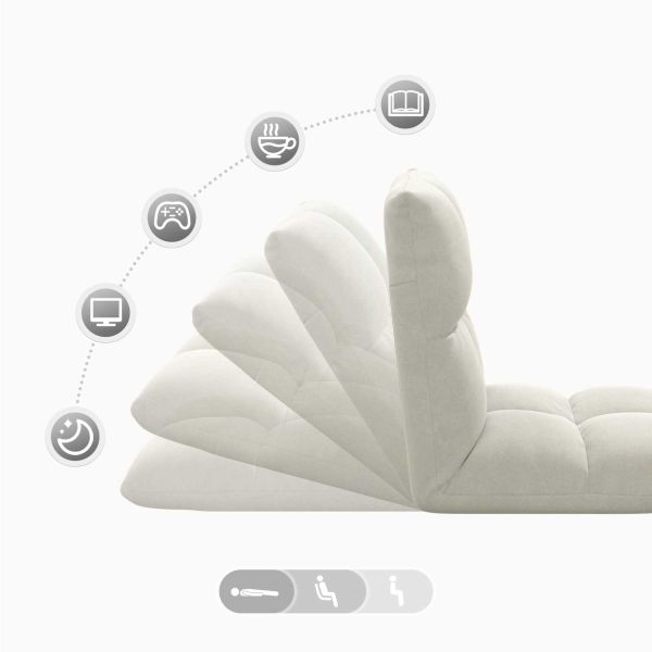 Подово кресло Крем 50 x 61 x 57 см Кадифе