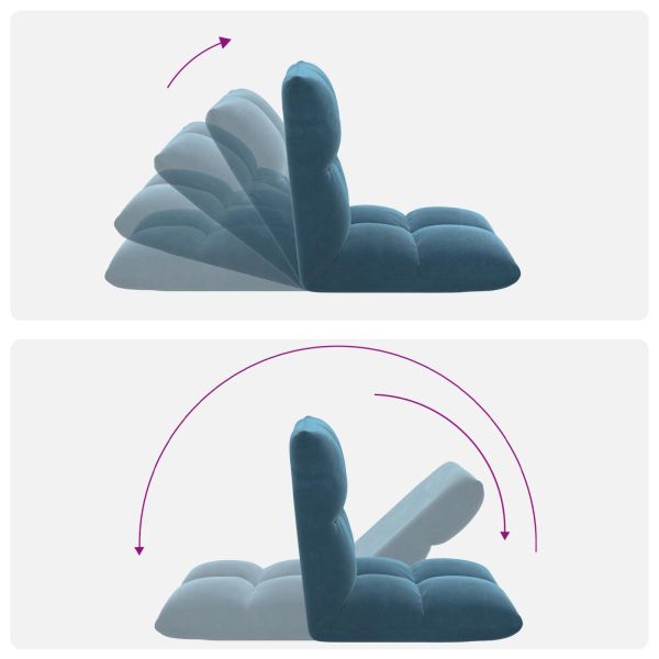 Подово кресло Синьо 50 x 61 x 57 см Кадифе