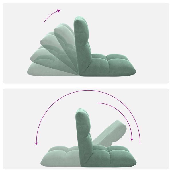 Подово кресло Морско зелено 50 x 61 x 57 см Кадифе
